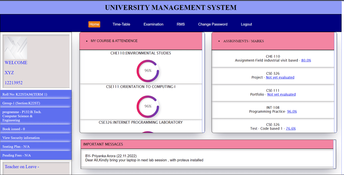 UMS Website